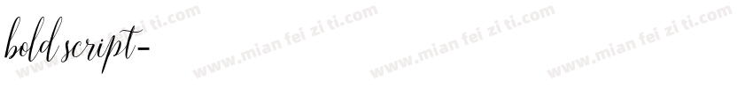 bold script字体转换